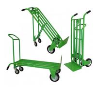 Carrello trasformabile 3 posizioni da 2 a 4 ruote piene portata kg.200/300 per t