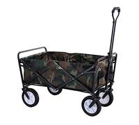 Carrello trasportatore da giardino resistente, pieghevole, per campeggio, carrello per la spesa portatile, manico regolabile, robusto e capacità di carico di 80 kg