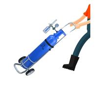 Carrello Trasporto per Bombole Ossigeno con Ruote - Supporto Mobile per Bombole da 2 a 15 Litri | Leggero e Compatto per Casa e Terapie
