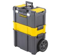 Carrello trolley porta attrezzi e minuterie con 3 livelli di stoccaggio e lucchettabile professionale STANLEY