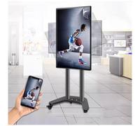 Carrello TV Mobile Staffa Con Ruote - Supporto Tv Portatile Da Pavimento, Regolabile In Altezza, Rotazione Dello Schermo Orizzontale E Verticale Da 0 A 90°