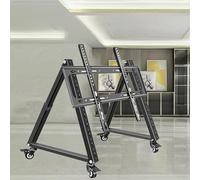 Carrello TV Mobile Staffa con Ruote - Supporto TV Regolabile E Girevole per TV Piatte E Curve da 32-70 Pollici, Angolo di Visione 40°-70°, Supporto per Monitor Basso