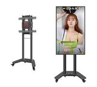 Carrello TV Mobile Su Rotelle - Supporto Da Pavimento - Supporto TV Portatile Da Pavimento, Supporto Per Schermo Rotante Orizzontale E Verticale, Per Schermo Piatto LED Da 32-60 Pollici