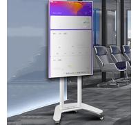 Carrello TV Mobile Su Rotelle - Supporto Da Pavimento - Supporto TV Portatile Da Pavimento, Supporto Per Schermo Rotante Orizzontale E Verticale, Per Schermo Piatto LED Da 32-60 Pollici(White)
