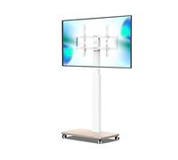 Carrello TV Portatile Su Ruote - Supporto Da Pavimento LCD Con Supporto Girevole, Angolo Universale Da 37 A 70 Pollici For Camera Da Letto, Esterno, Piccolo Dormitorio(A)