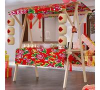 Carrello Venditore Carretto Ambulante Per Cibo Da Strada, Bancarelle Di Vendita Con Carrello A 4 Ruote E Tettoia, Per La Vendita Di Frutta/fiori, Espositore Pieghevole In Legno.(A,L150CM(59in))