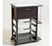 CARRELLO VESUVIO PORTABOTTIGLIE E PORTAPANE portafurtta in legno faggio