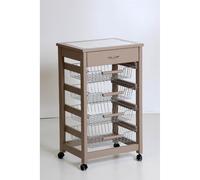 Carrello VESUVIO portafrutta senza base LACCATO TORTORA