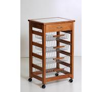 Carrello VESUVIO portafrutta senza base ROVERE