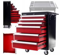 Carrello Vuota Metallo 6 Cassetti Organizer con il Castello Su Ruoli KD370