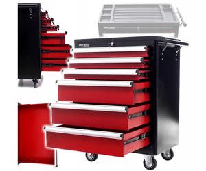 Carrello Vuota Metallo 6 Cassetti Organizer con il Castello Su Ruoli KD370