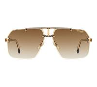 Carrera 1054/S Men’s 63 mm Rimless Aviator Sunglasses - Gold Frame, Gradient Brown Lens, UV 400