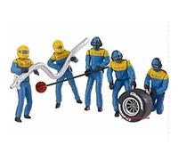 Set Of Figures, Mechanics, Blue Slot Car Accessori Autopiste CARRERA