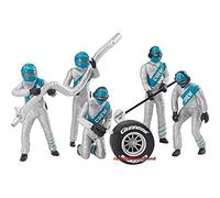 Set Of Figures, Mechanics, Silver Slot Car Accessori Autopiste CARRERA
