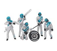 Set Of Figures, Mechanics, Silver Slot Car Accessori Autopiste CARRERA