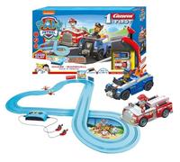 Carrera - 20063032 - Carrera FIRST Paw Patrol Race 'N' Rescue - Set pista da corsa 3,5 metri a batteria e due macchinine con Chase e Marshall - pista da gioco per bambini dai 3 anni