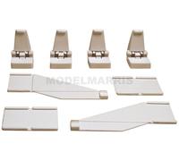 CARRERA 20085220 Guardrail bianco rosso (3mt), Supporti Guardrail (24), Terminal