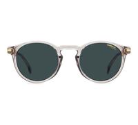 Carrera 301/S KB7-KU 50 Clear-Grey Round Sunglasses - Blue UV400