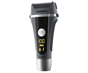 CARRERA 421 Rasoio elettrico con regolabarba integrato | Rasoio elettrico per uomo e donna perfetto sia per la rasatura a schiuma che a secco | Con trimmer di precisione integrato