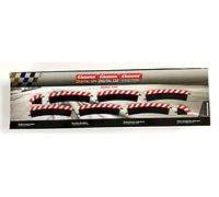 Cordoli Esterni Per Curve Raggio 30 gradi (6) + Terminali (2) Slot Car Accessori