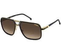 Occhiali da Sole Carrera CARRERA 1071/S MATTE BLACK GOLD/BROWN GRADIENT 61/16/145 uomo