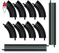 CARRERA CURVA A UNA CORSIA / CORSIA DI IMMISSIONE RETTILINEO SET ESPANSIONE