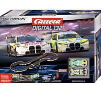 Carrera Digital 132 20030042UK Pole Postion 1:32 Scala I 5,7 metri I con BMW M4 GT3 Rowe Racing No.99 & BMW M4 GT3 Ram Racing No.15, versione UK Plug