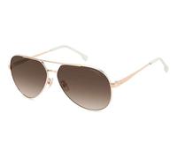 Carrera Donna CARRERA 3005/S R1A/HA Occhiali da sole Acciaio Oro/Bianco Marrone Pilot Sfumato