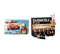 Carrera FIRST Disney Cars Pista 2,4m, 3+ anni, & Duracell Plus C 6 pz