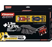 Carrera GO!!! Pacco estensione binario - F1 Racer, 1,3 metri, 4 sezioni dritte e sezione tunnel