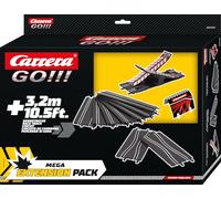 Carrera GO Mega Slot Car Racetrack Extension Pack 1:43 Scala Aggiungere Accessori Include 7X Rettilinei, 2X Sezioni strette, Altalena e Tunnel