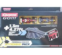 Carrera GO Pacco estensione binario - F1 Racer, 1,3 metri, 4 sezioni dritte e