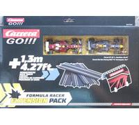 Carrera GO!!! Pacco estensione binario - F1 Racer, 1,3 metri, 4 sezioni dritte e sezione tunnel