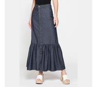 CARRERA GONNA LUNGA CON ARRICCIATURA IN DENIM LEGGERO 7oz