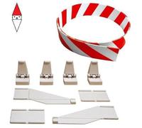 CARRERA 20085220 Guardrail bianco rosso (3mt), Supporti Guardrail (24), Terminal