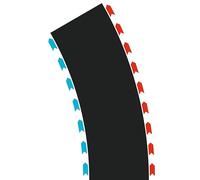 Carrera Hybrid, Track Pack Curves Radius, set di estensione con 4 pezzi, sezioni angolari a 30°, 2 curve destra e 2 sinistre, perfetto per emozionanti guide dei binari