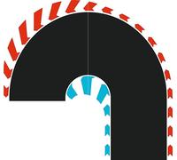 Carrera Hybrid, Track Pack Hairpin Curve, set di estensione con 2 pezzi, sezione tornante a 180°, 1 destra e 1 sinistra, perfetto per emozionanti guide