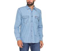Carrera Camicia Uomo in Denim, Lavaggio Blu Chiaro (M)