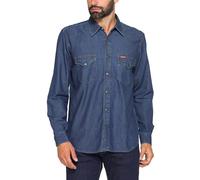 Carrera Jeans - Camicia Uomo in Denim, Blu Medio (XXL)