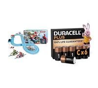 Carrera Mario Kart Pista 2,9m, 2 auto RC, 3+ anni, & Duracell Plus C 6 pz