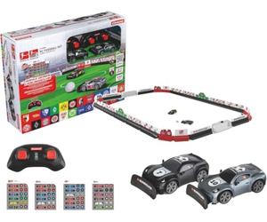 Carrera RC Veicolo Bundesliga Soccer Set I Campo da Gioco con 2 Mini Auto RC - Cancelli, Ball, Sticker & Bande I Raction Incontri Gioco di Calcio I Per Bambini dai 6 anni in su