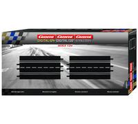 Carrera- Standard-Straight Confezione da Rettilinei per Pista, Colore Nero/Bianco, One Size, 20020601