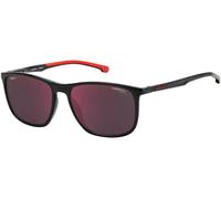 Carrera Uomo Nero Rosso Quadrato Occhiali Da Sole W/Specchio Lenti - CARDUC004S