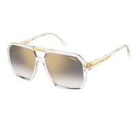 Carrera Victory C 01/S 900/FQ Unisex Sunglasses - Crystal Frame, Grey Shaded Gold Mirror Lenses