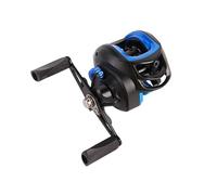 Carrete de Baitcasting, Carrete estacionario multicarrete hecho de metal con Relación de engranaje 7,2: 1 y fuerza de frenado de 8 kg, para pesca en agua salada, agua dulce, hielo (Blue,Left Hand)