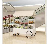 Carretti Espositivi For Mercati, Carretti Alimentari Mobili E Chioschi All'aperto: Perfetti For Venditori Ambulanti, Mercati Contadini, Fiere Dell'artigianato E Spiagge(White)