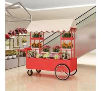 Carretti Espositivi For Mercati, Carretti Alimentari Mobili E Chioschi All'aperto: Perfetti For Venditori Ambulanti, Mercati Contadini, Fiere Dell'artigianato E Spiagge(Red)