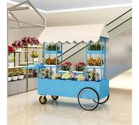 Carretti Espositivi For Mercati, Carretti Alimentari Mobili E Chioschi All'aperto: Perfetti For Venditori Ambulanti, Mercati Contadini, Fiere Dell'artigianato E Spiagge(Blue)