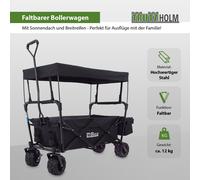 Carretto a Mano Carrello Pieghevole Con Tetto Gomme Larghe Stazionamento Cucina