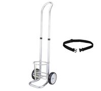 Carretto del carrello del supporto della bombola del gas, carrello regolabile leggero per trasporto del carro armato di ossigeno dell'ospedale